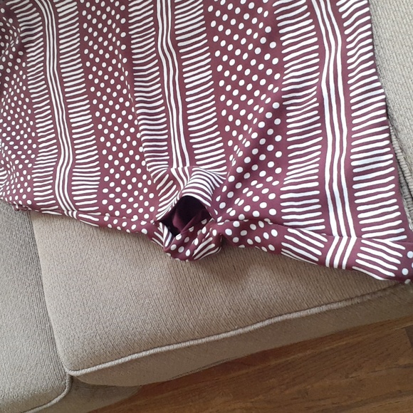 Madewell Burgundy and White Patterned Dress - Picture 6 of 6